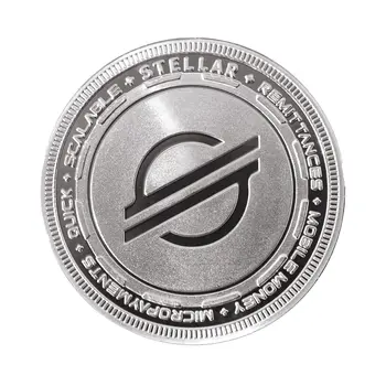 XLM Stellar Blockchain Crypto Silver Plated Souvenir Coin