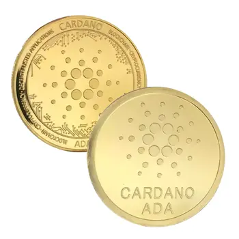 Cardano ADA Technology Blockchain Crypto Gold Plated Coin