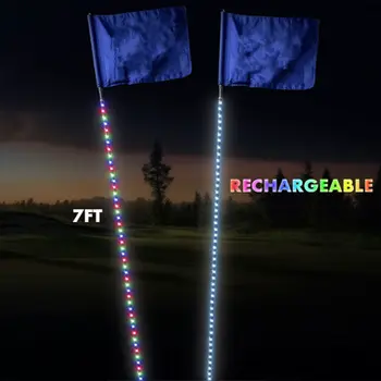 LED 84 Inch Multicolor Rechargeable Flag Stick with Remote Control Sold per piece