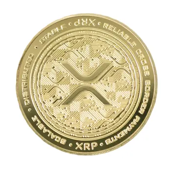 XRP Ripple Blockchain Crypto Gold Plated Coin