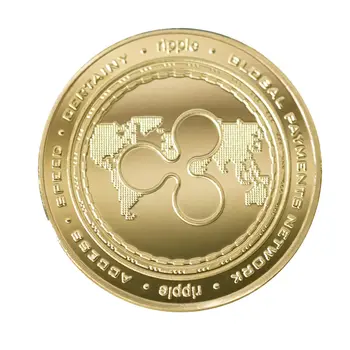 XRP Ripple Blockchain Crypto Gold Plated Coin