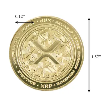 XRP Ripple Blockchain Crypto Gold Plated Coin