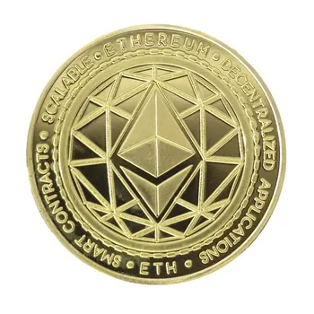 Ethereum Classic Blockchain Crypto Gold Plated Coin