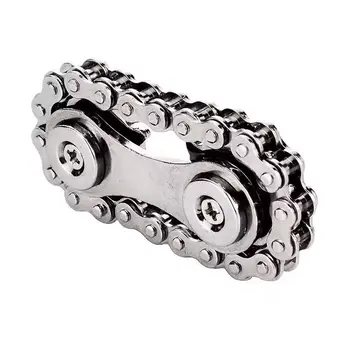 Silver Bike Chains Fidget Toy Spinner