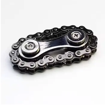Silver Bike Chains Fidget Toy Spinner