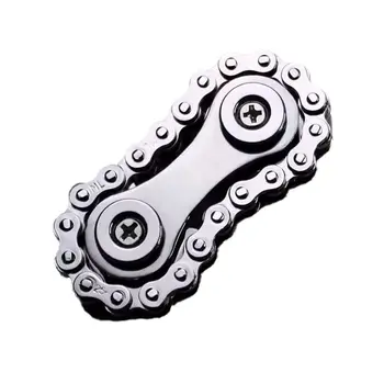 Silver Bike Chains Fidget Toy Spinner