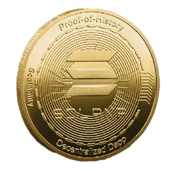 Solana Decentralized Depp Blockchain Crypto Gold Plated Coin
