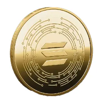 Solana Decentralized Depp Blockchain Crypto Gold Plated Coin