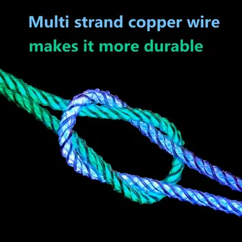 6A Fast Charging RGB Light Data Cable 66W TYPE-C Charger