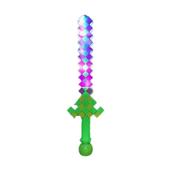 Light Up Mardi Gras Pixelated Bubble Sword with Sound