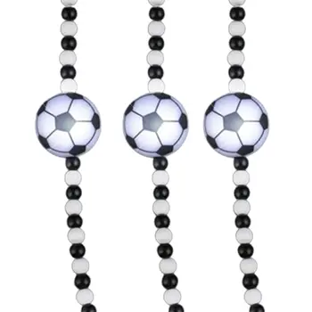 LED Soccer Balls Beaded Necklace