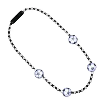 LED Soccer Balls Beaded Necklace