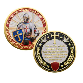 Guardian Edition Put on the Whole Armor of God Christian Gold Plated Coin