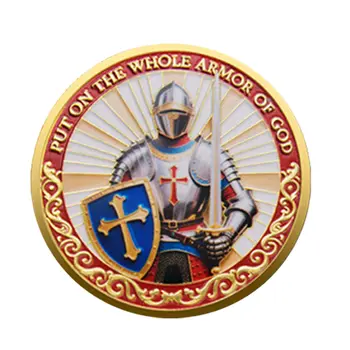 Guardian Edition Put on the Whole Armor of God Christian Gold Plated Coin