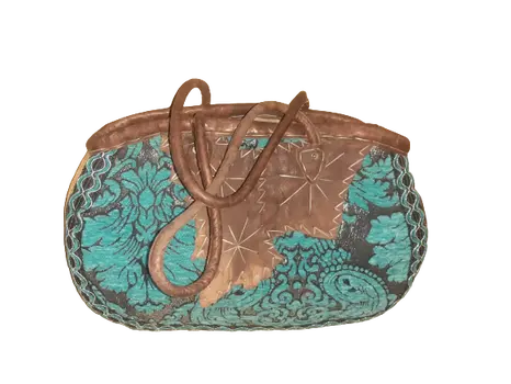 Bolso capazo ovalado de tela