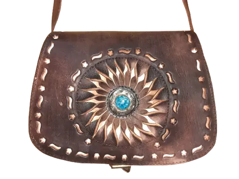 Bolso redondo con piedra