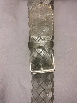 Cinturon  negro de trenza