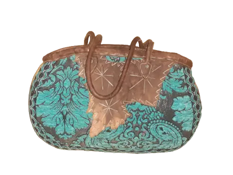 Bolso capazo ovalado de tela