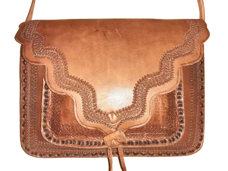 Bolso cuadrado de cuero vacuno L