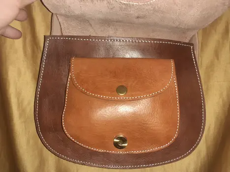 Bolso redondo Iman Fez combinado/doble color. Tamaño Grande