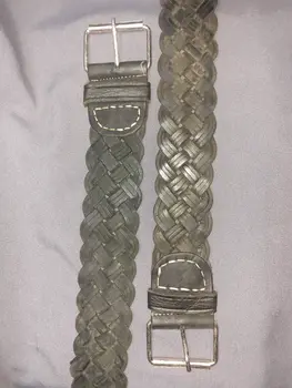Cinturon  negro de trenza