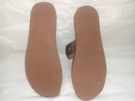 Sandalias de monedas de mujer
 marrones y negras