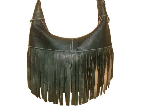 Bolso media luna flecos