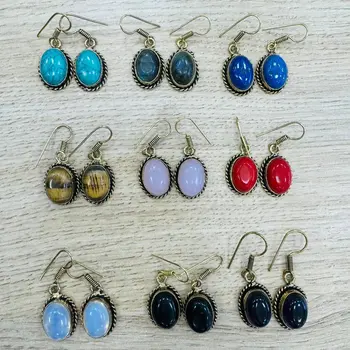 Pendientes de plata de colores