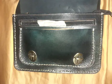 Bolso rectangular  vacuno doble automático
