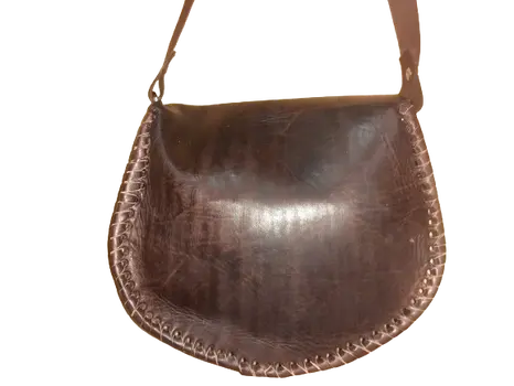 Bolso redondo vacuno piedra