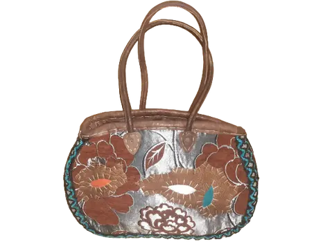 Bolso capazo ovalado de tela