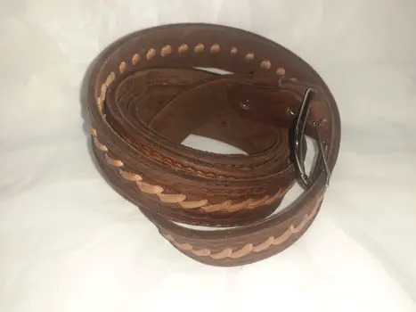 Cinturón estrecho trenza combinada