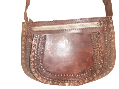 Bolso Triangular vacuno mediano