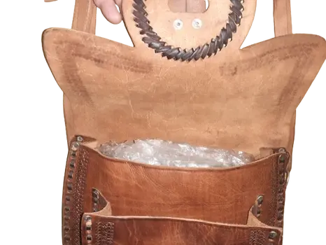 Bolso vacuno labrado tira Grande