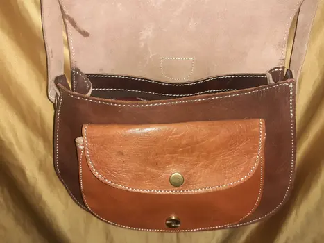 Bolso redondo Iman Fez combinado/doble color. Tamaño Grande