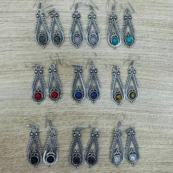 Pendientes de plata de colores