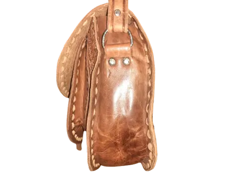 Bolso Redondo labrado Aro