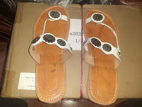 Sandalias de monedas beige/blanco
