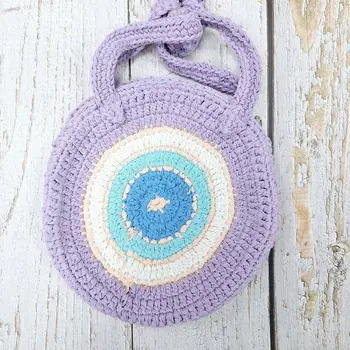 Bolso redondo de ganchillo