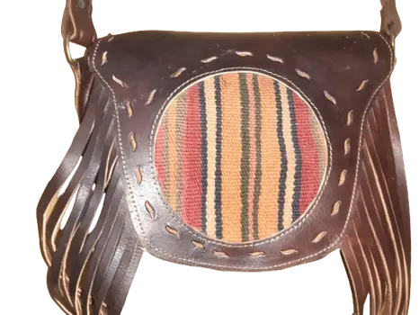 Bolso Vacuno sol flecos