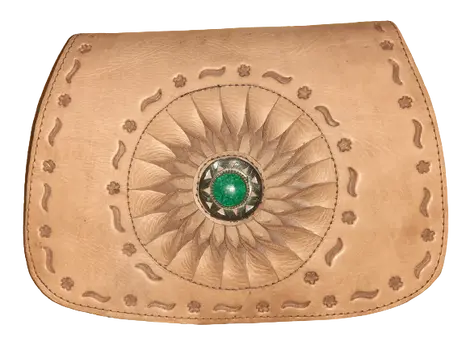 Bolso redondo con piedra