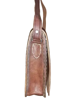 Bolso cuadrado vacuno calado