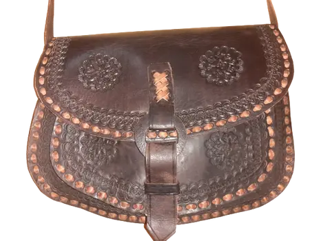 Bolso Redondo labrado Aro