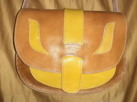 Bolso redondo Iman Fez combinado/doble color. Tamaño Grande