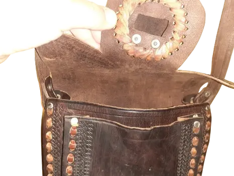 Bolso labrado vacuno tira Mediano