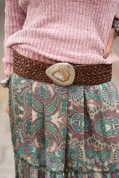 Cinturón de chapa mujer ancho