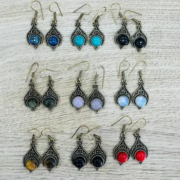 Pendientes de plata de colores