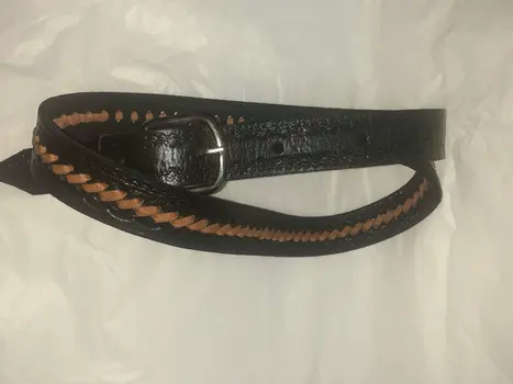 Cinturón estrecho trenza combinada