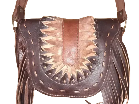 Bolso Vacuno sol flecos