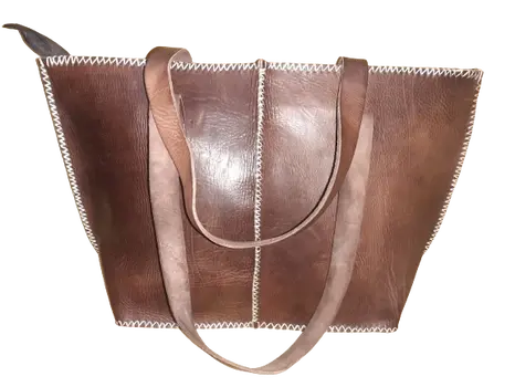 Bolso Mujer vacuno hilo Blanco L